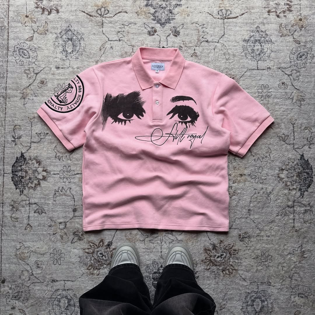 Street Fashion Logo Design - قميص بولو بأسلوب ريترو أمريكي، تصميم