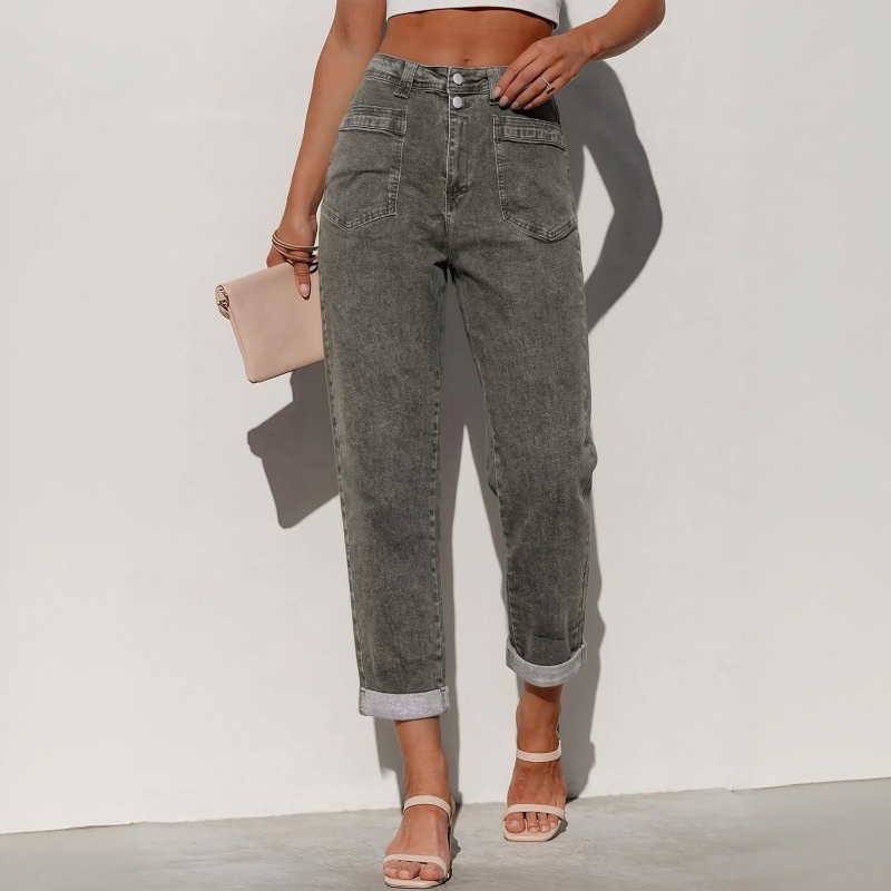 بنطلون جينز نسائي واسع بقصة فض - مراجعة Street Fashion Jeans Women وسعره