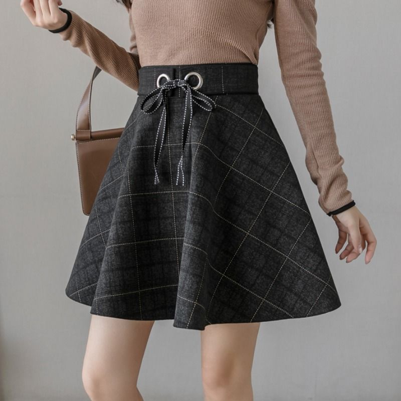 ارتفاع الخصر منقوشة خمر تنورة  - مراجعة Street Fashion Now وسعره